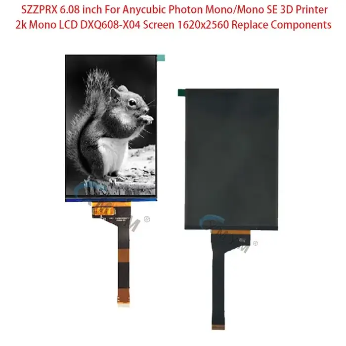 SZZPRX 6.08 pouces pour imprimante 3D LCD 608-X04 écran 1620x2560 rapport de résolution affichage no