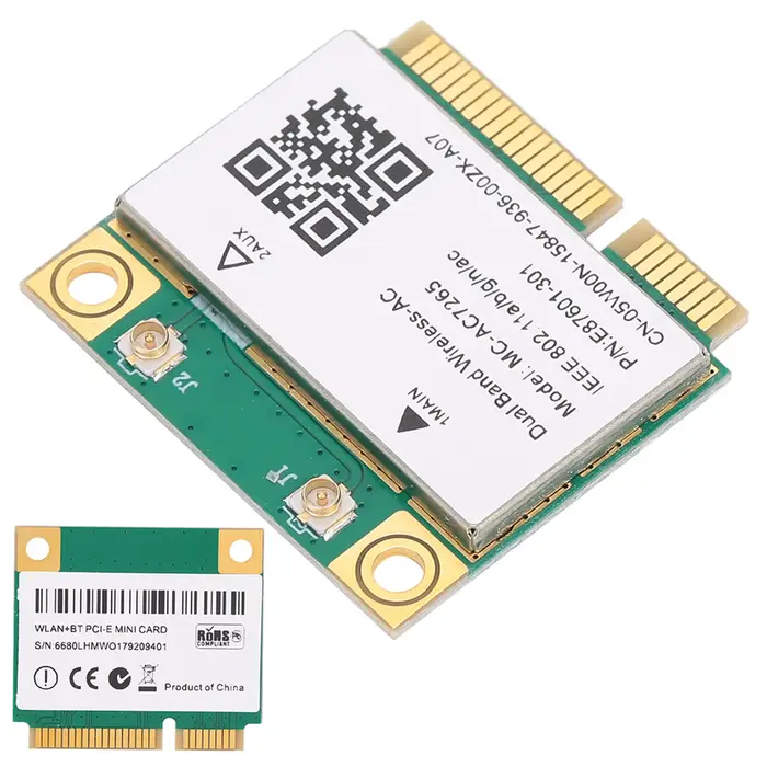 Carte réseau double bande Mini PCI‑E Gigabit