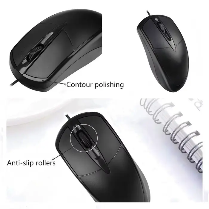 Souris d'ordinateur filaire USB optique pour les joueurs