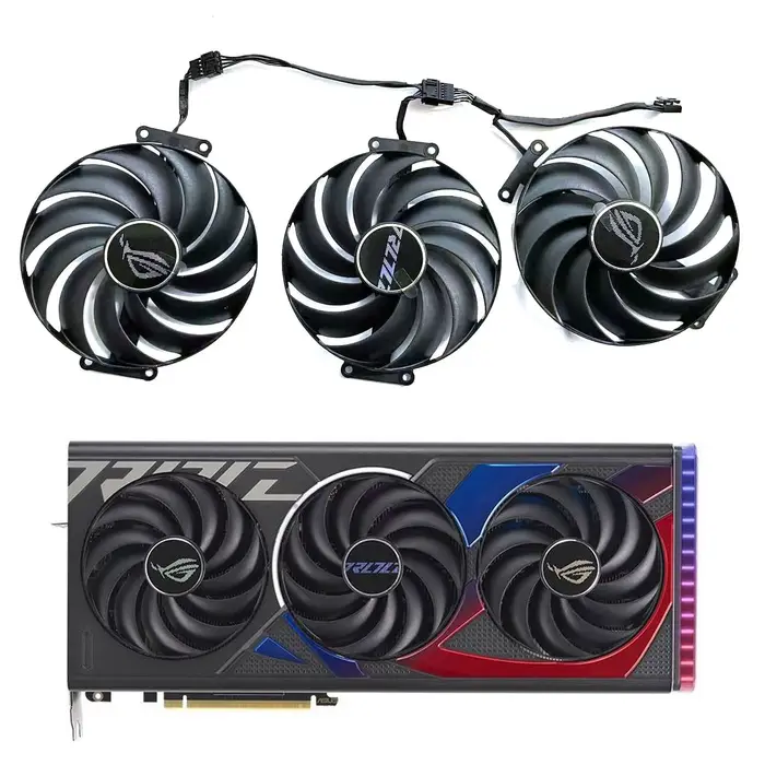 Nouveau ventilateur de refroidissement 7 broches FD10015M12D T12215SU pour carte graphique ASUS GeForce RTX 4070 4070Ti ROG STRIX OC RTX4070 TI GPU