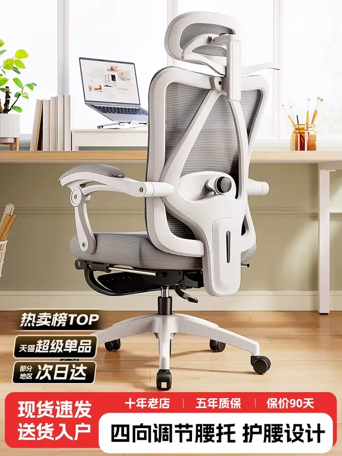 Chaise ergonomique, soutien de la taille, chaise d'ordinateur, confort de la maison, siège de bureau