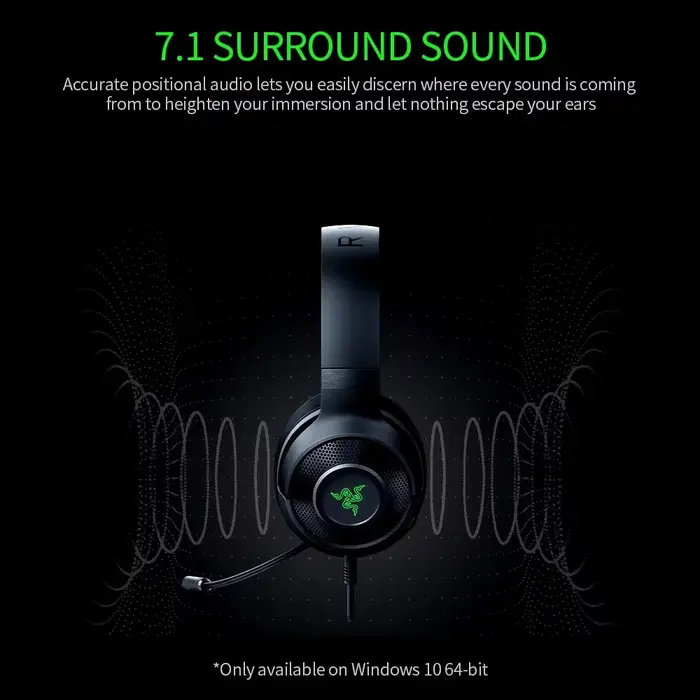 Razer Kraken X Essential Casque De Jeu 7.1 Son Surround
