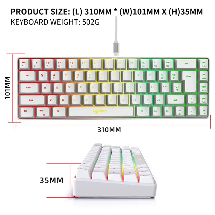 Clavier de jeu filaire USB portable
