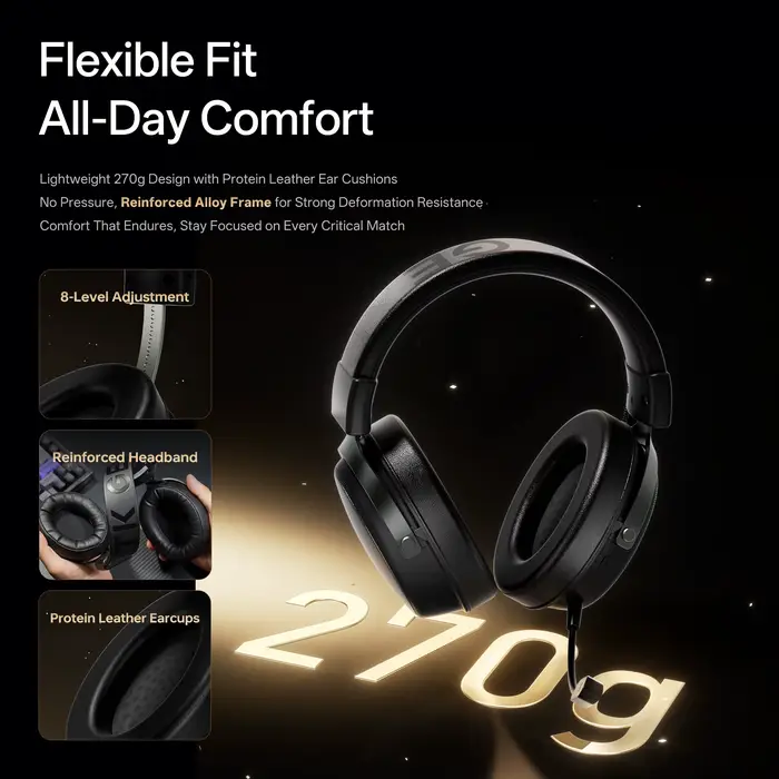 Casque de jeu ATK N9, trois modes sans fil