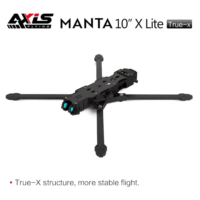 Axisflying MANTA10 "Lite 10 pouces FPV Freestyle Drone Ture X cadre Kit 402mm empattement T700 carbo