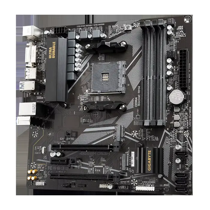 Carte mère GIGABYTE B550M DS3H AM4 compatible avec les processeurs AMD B550 Ryzen 5 5600G/5600X