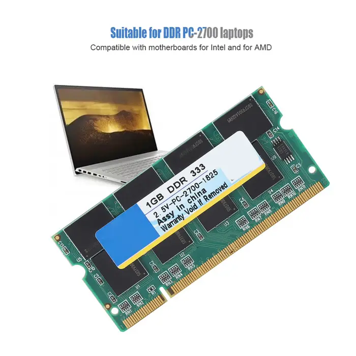 Mémoire RAM DDR pour ordinateur portable 1G 333 MHz