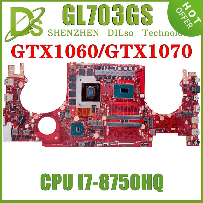 KEFU GL703GS Carte Mère Pour ASUS ROG Strix GL703 GL703GM GL703G GL703VSK S7B Ordinateur Portable Ca