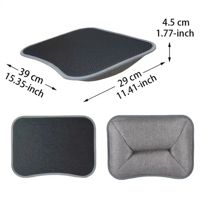 Support d'ordinateur portable avec coussin moelleux et plateau rembourré avec poignée pour le travail et les jeux