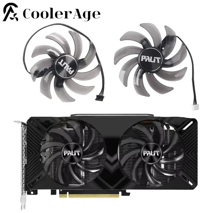 Ventilateur de carte vidéo pour PALiT GeForce GTX 1660 1660Ti RTX 2060 2070 SUPER DUAL 85MM FDC10H12S9-C, refroidissement de remplacement de carte graphique