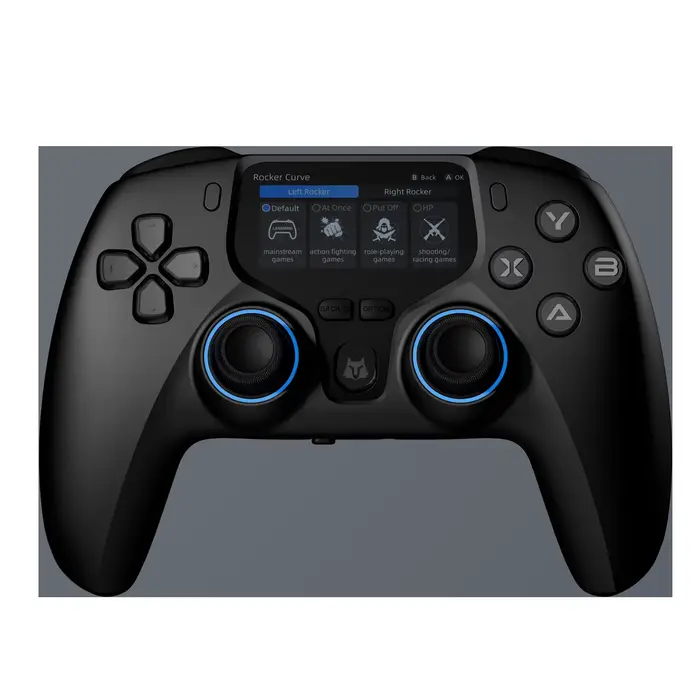 Contrôleur de jeu Hall pour PC/PS3/Switch/Android/iOS avec affichage, bâtons/déclencheurs Hall, bout