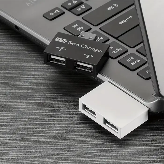 HUB USB adaptateur Extender Mini boîtier séparateur 1 à 2 Ports haute vitesse femelle USB2.0 pour PC portable U disque lecteur de carte souris clavier