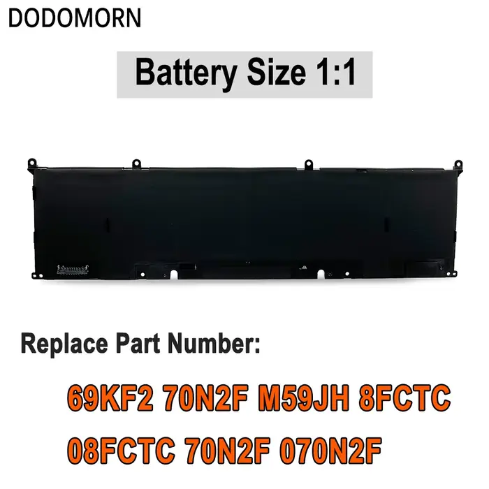 Nouvelle batterie d'ordinateur portable 69KF2 pour Dell Alienware M15 M17 R3 R4 R5 R6 R7 XPS 15 9500 9510 9520 Precision 5550 5560 G15 5510 5515 G7