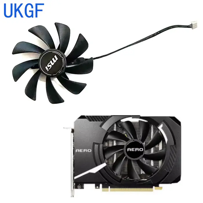 UKGF flambant neuf 95MM 4PIN XY-D10015SH HA10015H12SB-Z adapté à la carte graphique MSI GeForce RTX3050 3060 3060ti AERO ITX OC