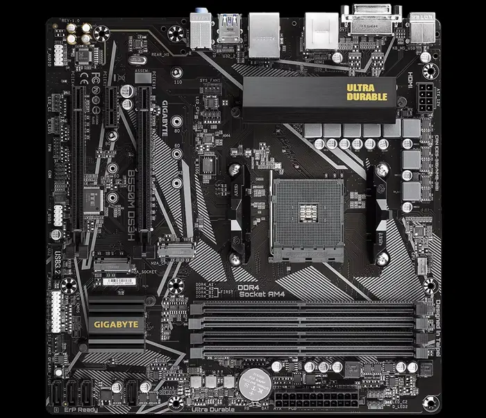 GIGABYTE Nouveau B550M DS3H Micro-ATX AMD B550 DDR4 4733(OC. ) Carte mère AM4 à double canal MHz M.2 USB 3.2 128G