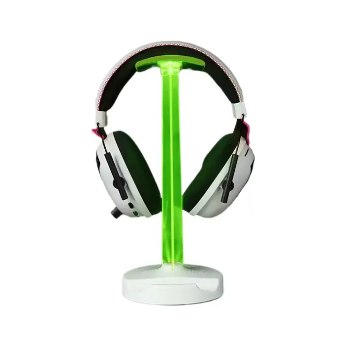 Support pour casque de jeu RGB, support de casque de bureau LED avec base antidérapante pour accesso