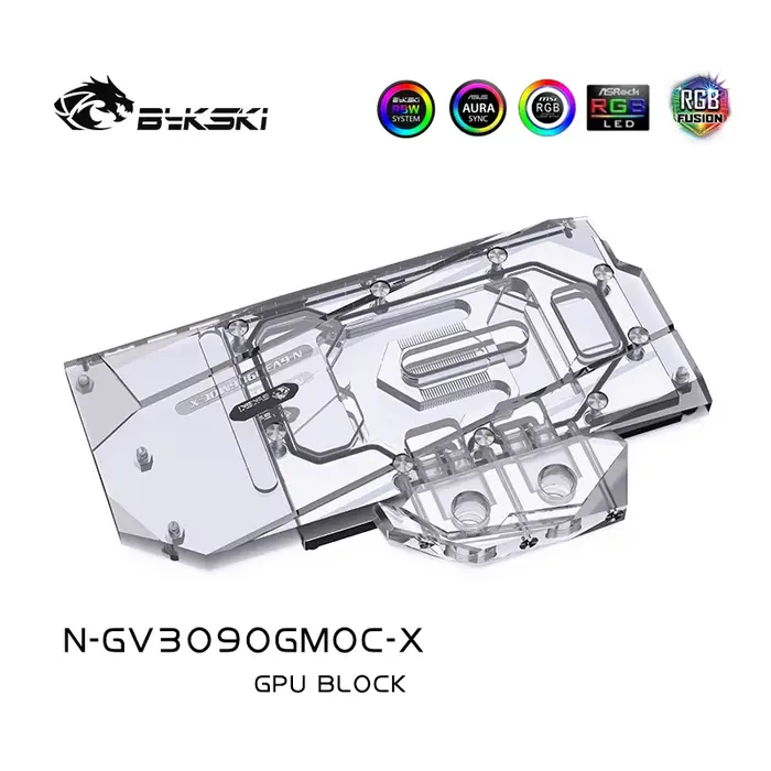 Bykski bloc d'eau utilisé pour GIGABYTE RTX 3080 GAMING OC 3X 10G/3090/3080ti carte GPU/bloc de radiateur en cuivre N-GV3090GMOC-X