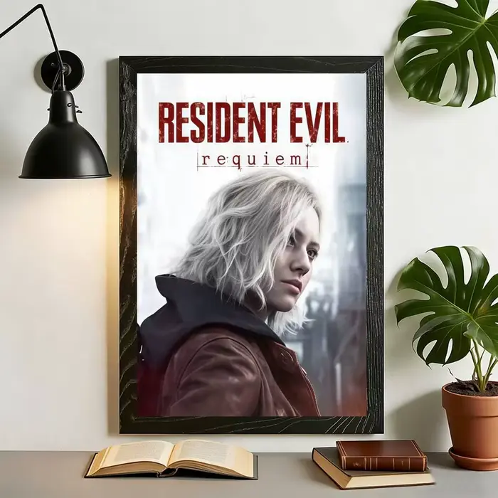 Affiche autocollante décorative R-Resident Evil Requiem pour chambre à coucher