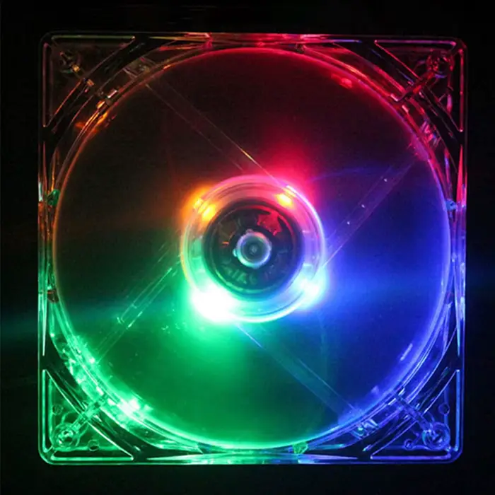 PC ordinateur CPU ventilateur 80mm ventilateur de refroidissement avec lumière bleue colorée 8025 8 