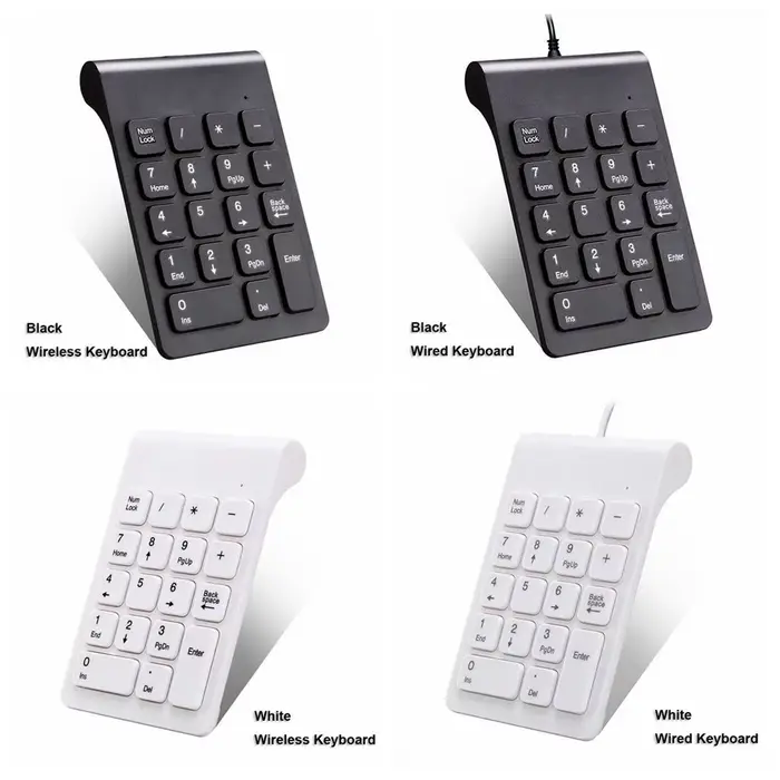 2.4G Portable sans fil USB 18 touches pavé numérique clavier