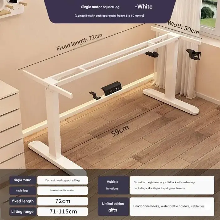 Pieds de bureau de jeu réglables en hauteur avec fonction de rappel de position sédentaire, pieds de table élévatifs électriques intelligents