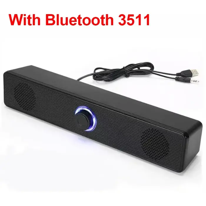 Barre de son pour PC, haut-parleur Bluetooth filaire et sans fil