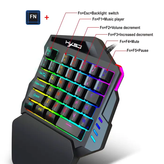 Clavier de jeu ergonomique à une main