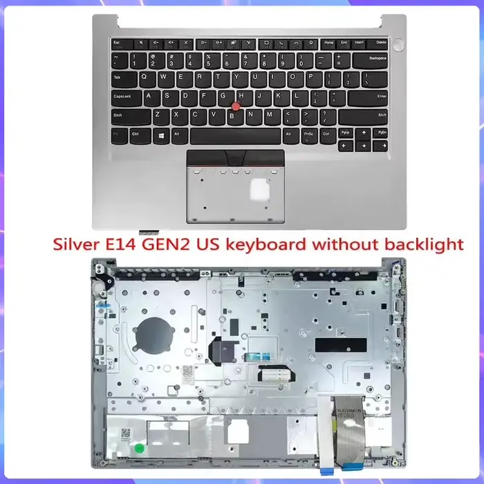 Nouveau pour Thinkpad E14 Gen2 GEN3 GEN4 remplacement d'ordinateur portable avec repose-paume clavier américain/couvercle hôte clavier/noir argent