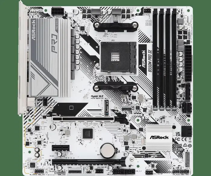 ASRock B550M PRO SE carte mère de bureau de jeu AMD PRO565 Chipset-Socket AM4-Micro ATX -Ryzen 5