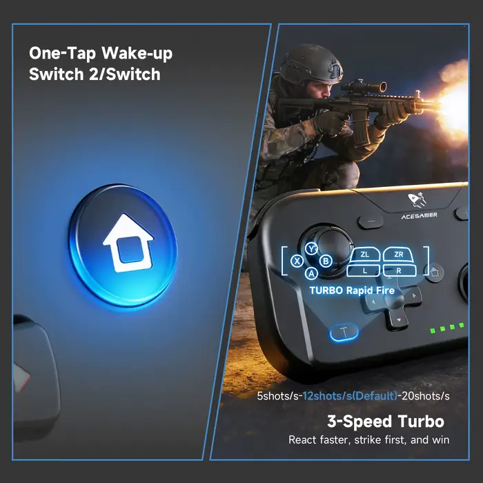 Contrôleur de jeu de poche manettes Hall portables 1000Hz manette de jeu Bluetooth pour