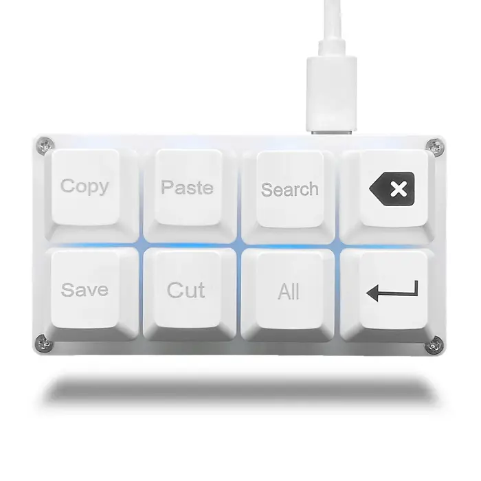 8 touches petit clavier travail raccourci touches clavier clavier de jeu mécanique à une main Progra