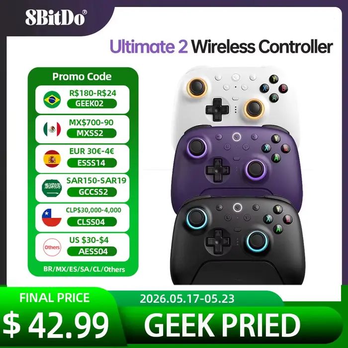 8BitDo Ultimate 2 contrôleur de jeu sans fil 2.4G avec station de charge