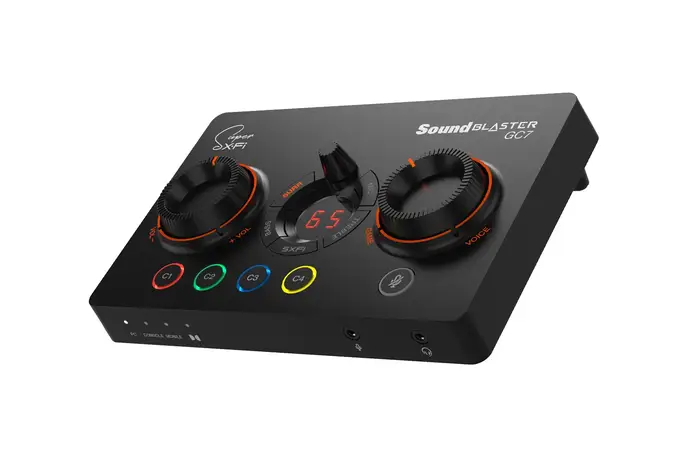 Creative Sound Blaster GC7 Jeu Streaming DAC Amp ft Boutons programmables, Super X-Fi, Surround virt
