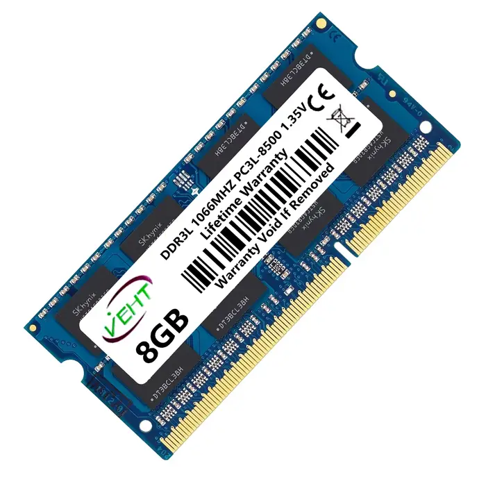 VEHT DDR3 DDR3L 2GB 4GB 8GB SODIMM mémoire Ram 8500 10600 12800 204Pin PC3 1.5V PC3L 1.35V 1066 1333 1600Mhz