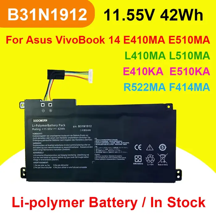 B31N1912 pour For Asus VivoBook 14 E410MA E510MA L410MA L510MA E410KA E510KA R522MA F414MA série C31