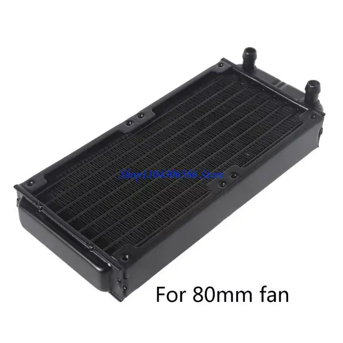 02DD 1/4 "radiateur d'échangeur chaleur en aluminium pur à 10 tuyaux pour ordinateur CPU CO2 eau