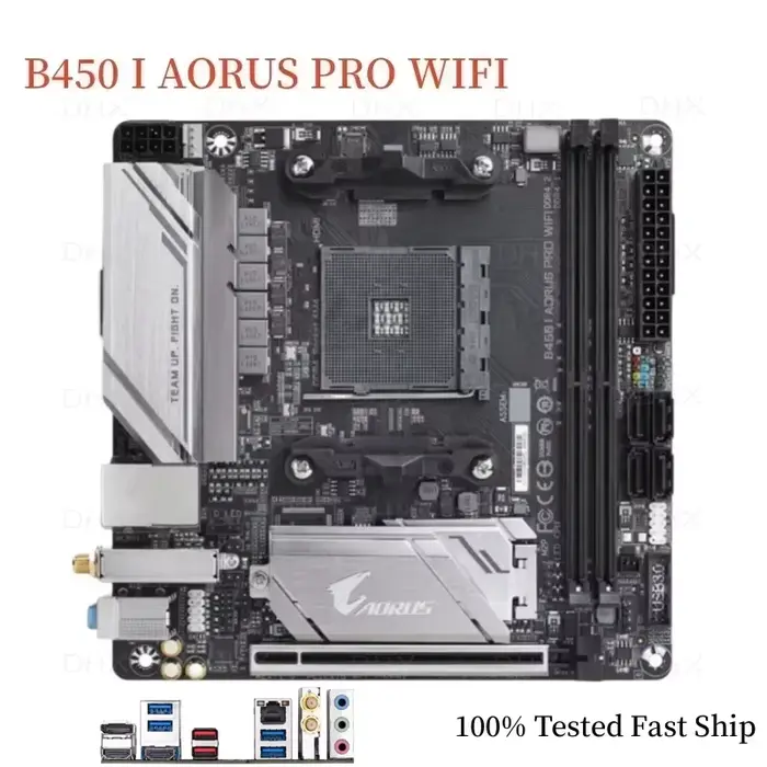 Carte mère Gigabyte B450I AORUS PRO WIFI, socket AM4, DDR4, B450, 32 Go, Mini-ITX, 100 % testée, exp