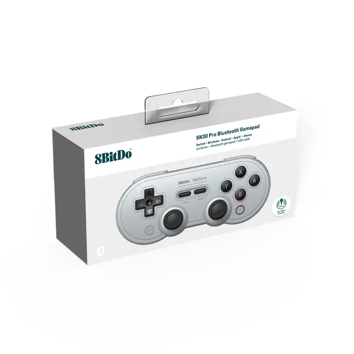 Manette de jeu sans fil Bluetooth 8Bitdo SN30 Pro avec effet Hall pour Switch 2, MacOS, Android, Ras