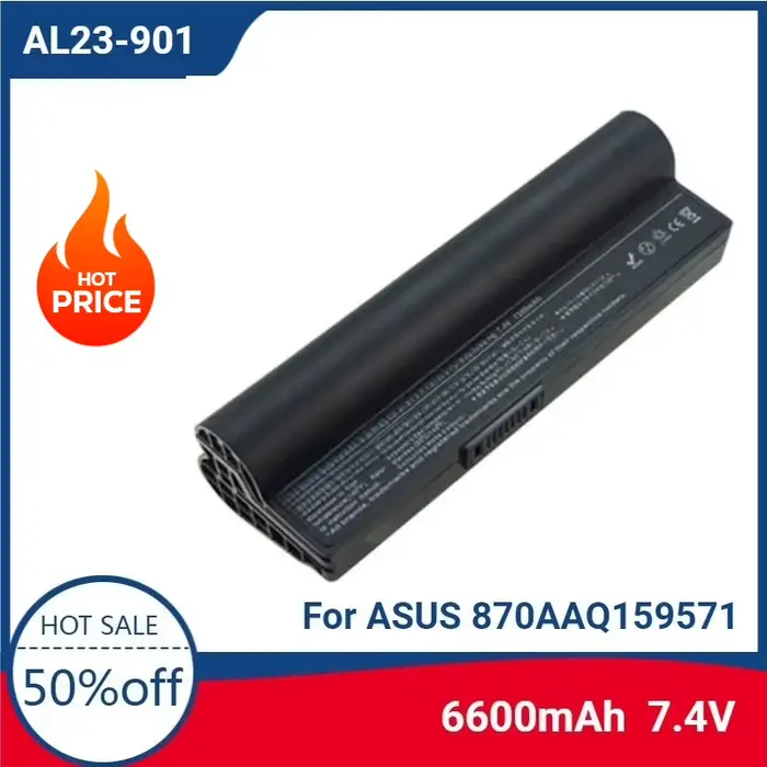 Batterie d'ordinateur portable 7.4V 6600mAh pour ASUS 870AAQ159571 AL23-901 AP23-901 Eee PC 901 901H