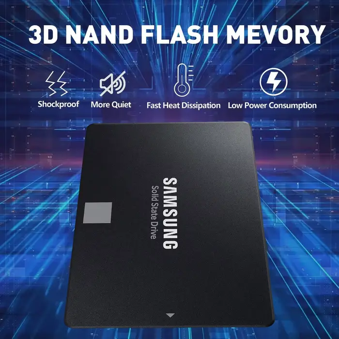 SAMSUNG 870 EVO SSD SATAIII MLC Disque dur interne à semi-conducteurs 2.5 HDD pour ordinateur portable