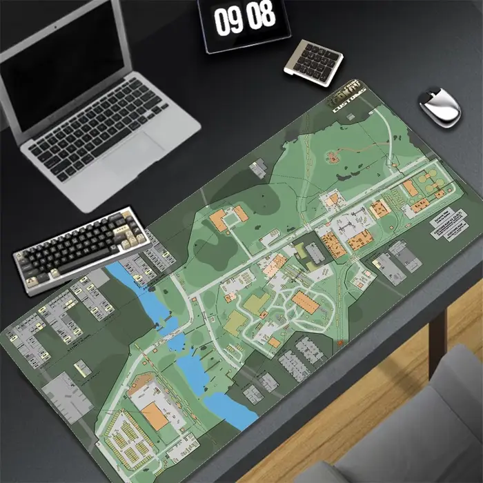 Grand tapis de souris Map of Escape from Tarkov 900X400