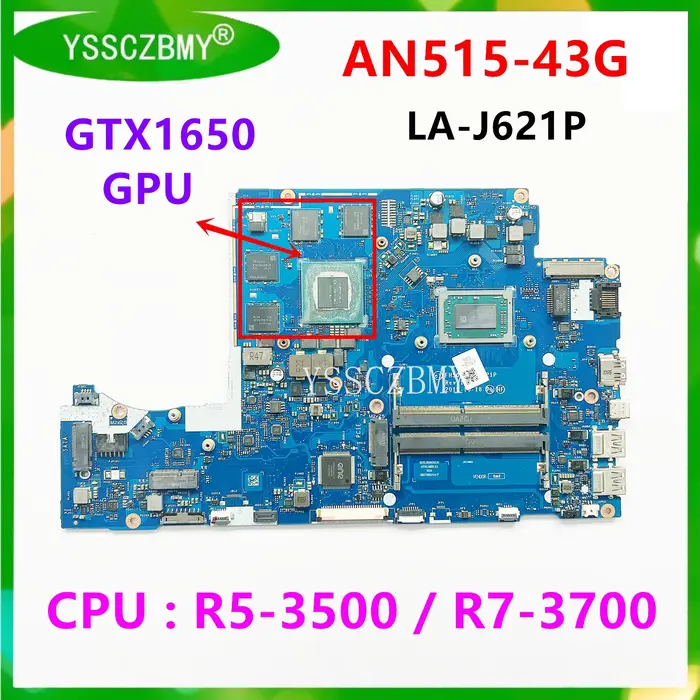 FH50Q LA-J621P carte mère pour ACER Nitro 5 AN515-34 AN515-43 carte mère d'ordinateur portable avec 