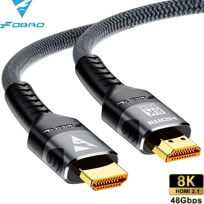 FDBRO 8K HDMI 2.1 câble 4K @ 120Hz 8K @ 60Hz HDMI2.1 câble 48Gbps adaptateur pour RTX 3080 eARC HDR1