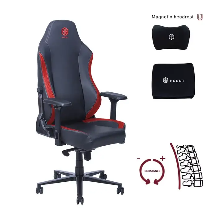 Chaise de bureau ergonomique inclinable pour PC avec dossier haut
