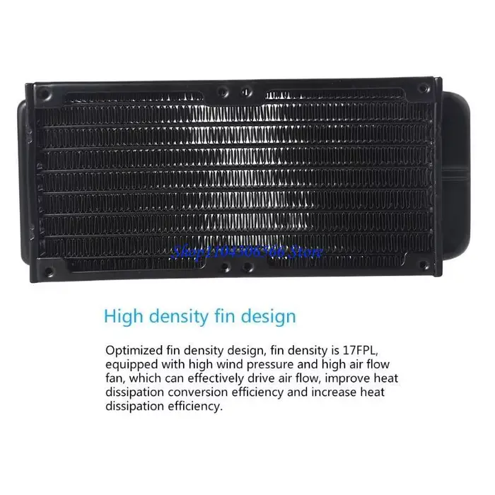 02DD 1/4 "radiateur d'échangeur chaleur en aluminium pur à 10 tuyaux pour ordinateur CPU CO2 eau