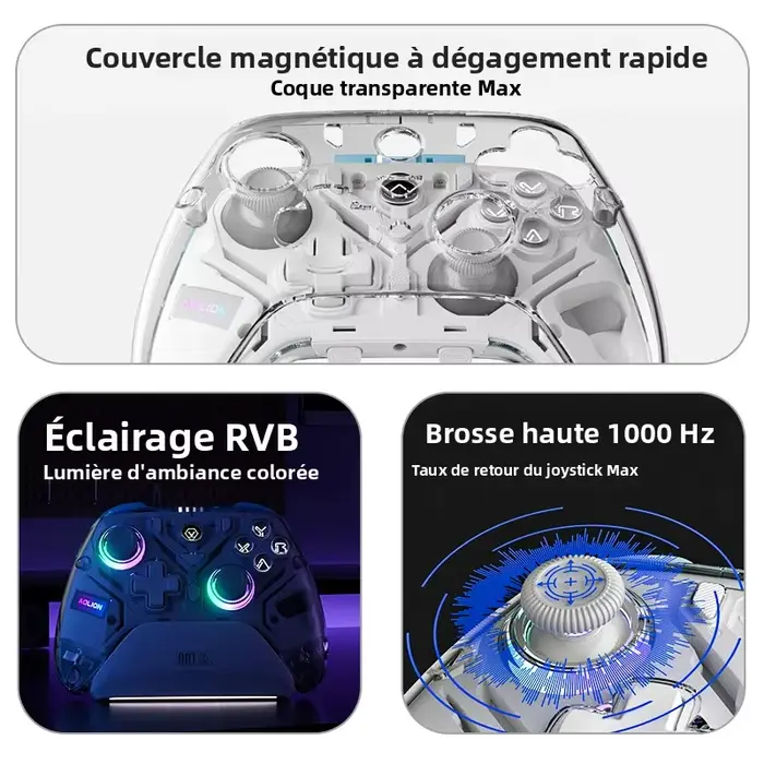 Contrôleur de jeu Aolion K10 avec station de chargement