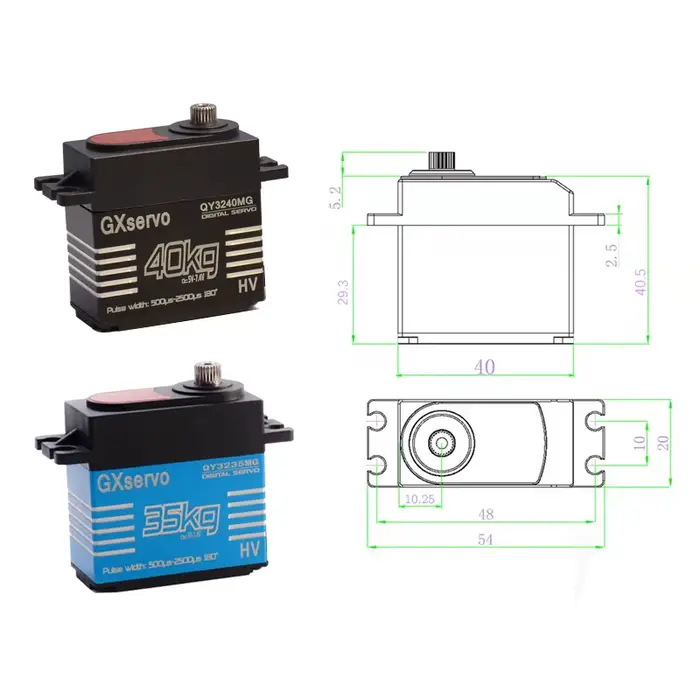 GXservo – servomoteur numérique à engrenages métalliques, haute vitesse, grand couple, 35KG 40KG, po