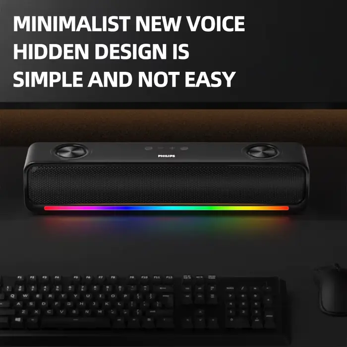 Philips SPA6209 haut-parleur multimédia de bureau sans fil 5.3 Double klaxon RGB barre de son de musique de jeu pour
