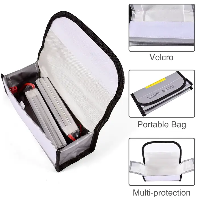 Lipo garde batterie sac de sécurité ignifuge pour RC voiture Drone Batteries voyage stockage charge 