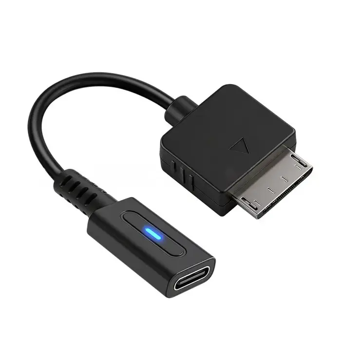Câble de charge USB C pour PSP GO, adaptateur de conversion, cordon d'alimentation avec voyant lumin